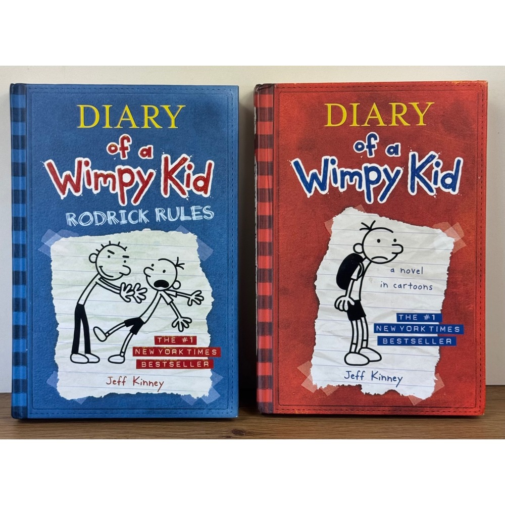 Jeff Kinney Diary of a Wimpy Kid Books One & Rodrick Rules Books 1 & 2